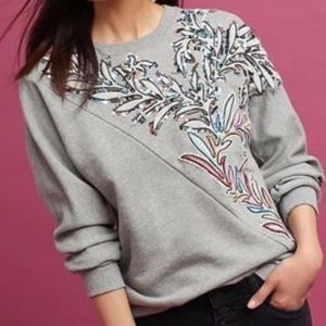 Seen Worn Kept (Anthropologie) Embellished Sweatshirt